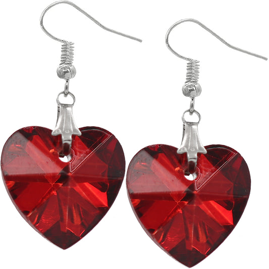 Red Heart Mini Mini Dangle Earrings