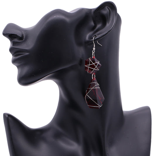 Elegant Teardrop Wrapped Dangle Earrings