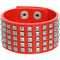 Red Mini Studded Pyramid Snap Bracelet