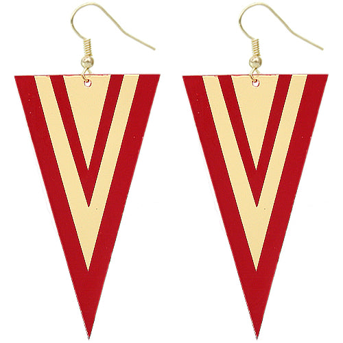 Red Mirror Earrings