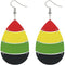 Multicolor Teardrop Wooden Earrings