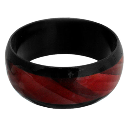 Red Two Tone Glossy Bangle Bracelet
