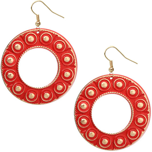 Red Spotted Earrings