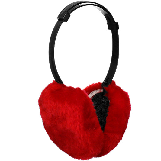 Red Plush Adjustable Earmuffs