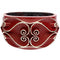 Red Swirl Textured Hinged Bracelet