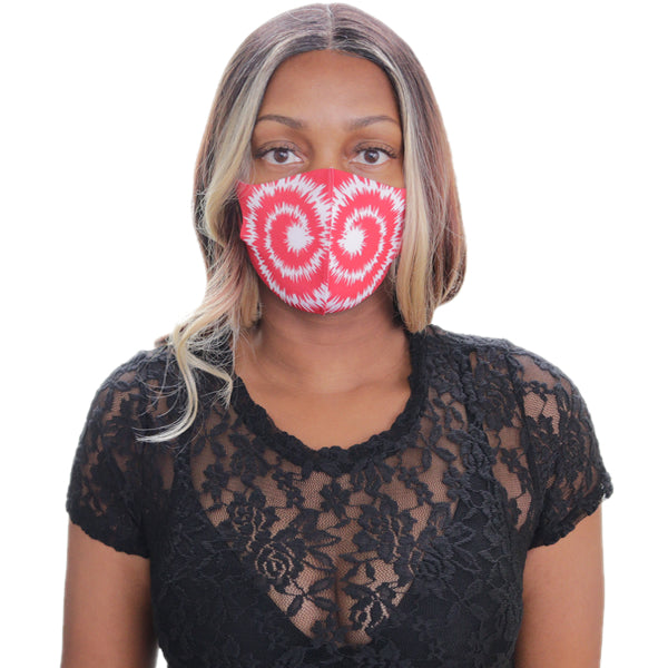 Red Swirl Pattern Face Mask