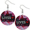 Red Tie Dye Black Lives Matter Wooden Earrings