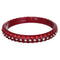 Red Triple Row Rhinestone Bangle Bracelet