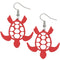 Red Sea Turtle Wooden Earrings