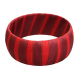 Red Two Tone Wrapped Bangle Bracelet