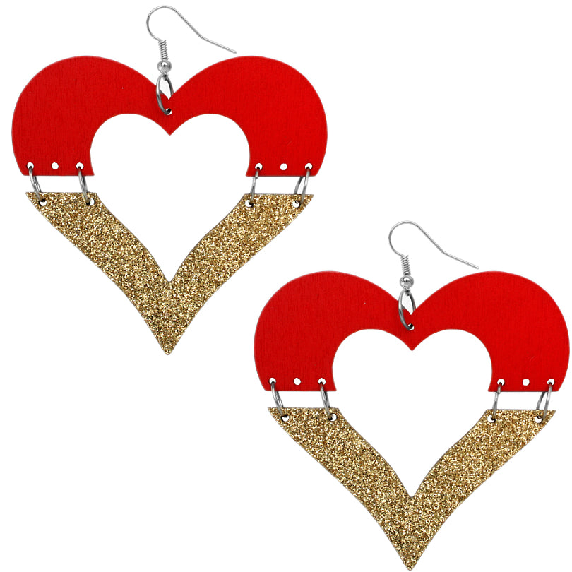 Red Heart Earrings