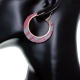 Red Zebra Print Mini Hoop Earrings