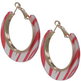 Red Zebra Print Mini Hoop Earrings
