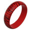 Red Wooden Zebra Print Bangle Bracelet