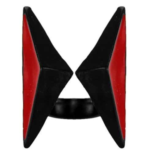 Red Retro Cuff Ring
