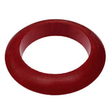 Red Round Wooden Saucer Bracelet