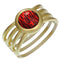 Red Zebra Gemstone Hinged Bracelet