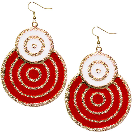 Red Swirl Earrings