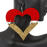 Red Glitter Earrings