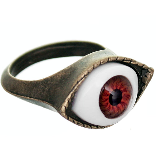 Red Realistic Evil Eyeball Ring