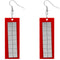 Red Triangle Earrings