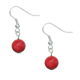 Red Beaded Heart Chain Necklace Set