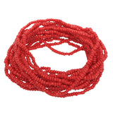 Red Beaded Stretch Stacked Bracelets