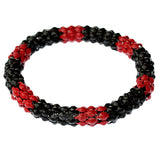 Red Black Connected Stretch Bracelet