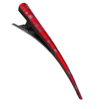 Red Two Tone Striped Long Hair Clip