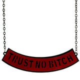 Red Trust No Bitch Chain Necklace