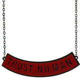 Red Trust No Man Chain Necklace