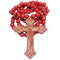 Red Wooden Beaded Cross Necklace