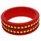 Red Wooden Stud Bangle Bracelet