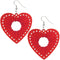 Red Woven Earrings