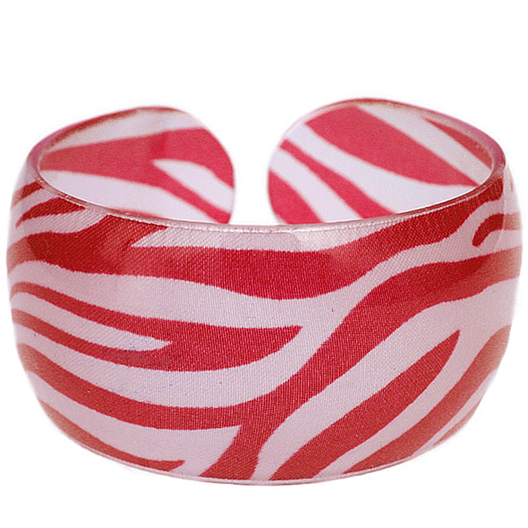 Red Zebra Print Cuff Bracelet