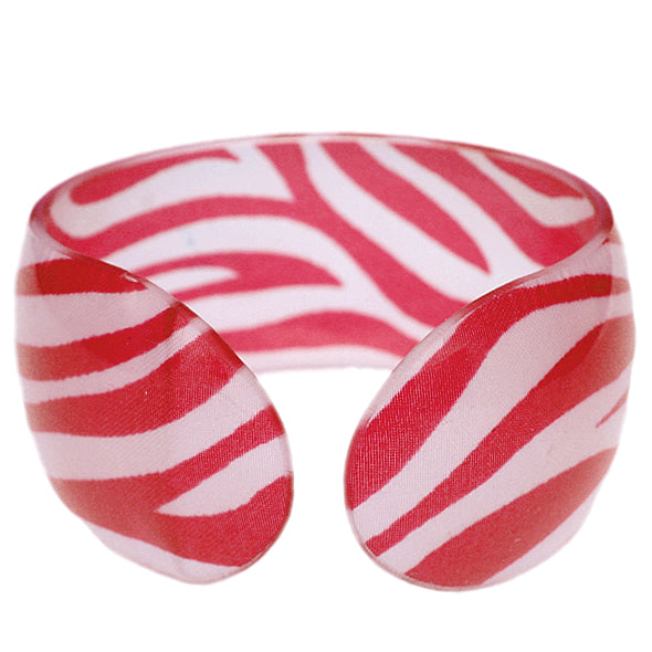 Red Zebra Print Cuff Bracelet