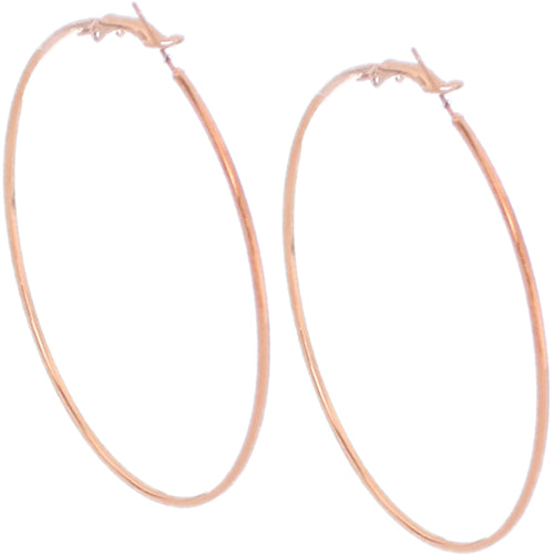 Rose Gold Medium Hoop Earrings