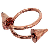 Rose Gold Swirl Mini Cone Adjustable Ring