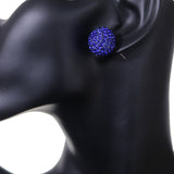 Royal Blue Large Fireball Stud Earrings