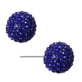 Royal Blue Large Fireball Stud Earrings