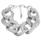 Silver Acrylic Connected Chain Link Bracelet
