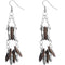 Silver Bronze Ring Earrings