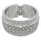 Silver Chain Link Design Hinged Bracelet
