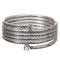 Silver Coil Wrap Around Bangle Bracelet