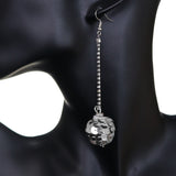 Silver Confetti Ball Chain Earrings