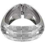 Silver Arch Curved Hinged Bracelet