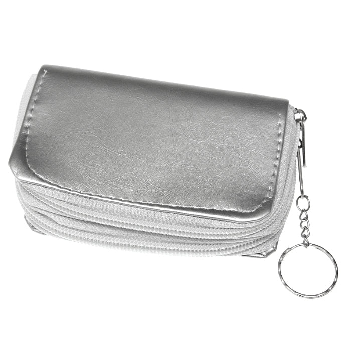 Silver Double Pocket Key Chain Wallet