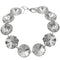 Silver Faux Gemstone Connected Bracelet