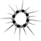 Silver Black Fireball Spike Studded Stretch Bracelet