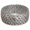 Silver Iridescent Five Row Hinged Bracelet